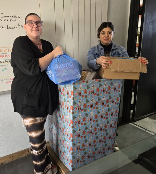 Office ladies food drive pic